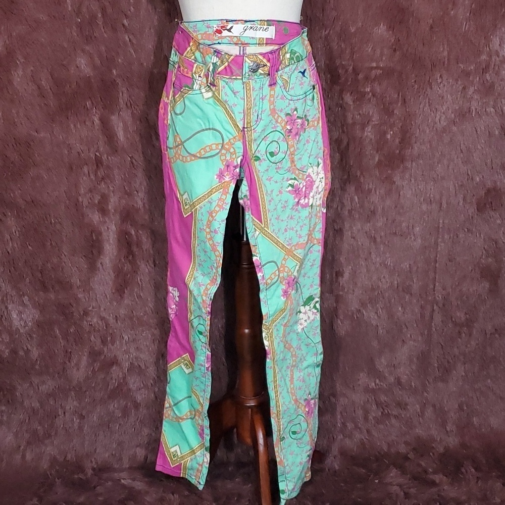 Crane Floral Chain Denim Jeans